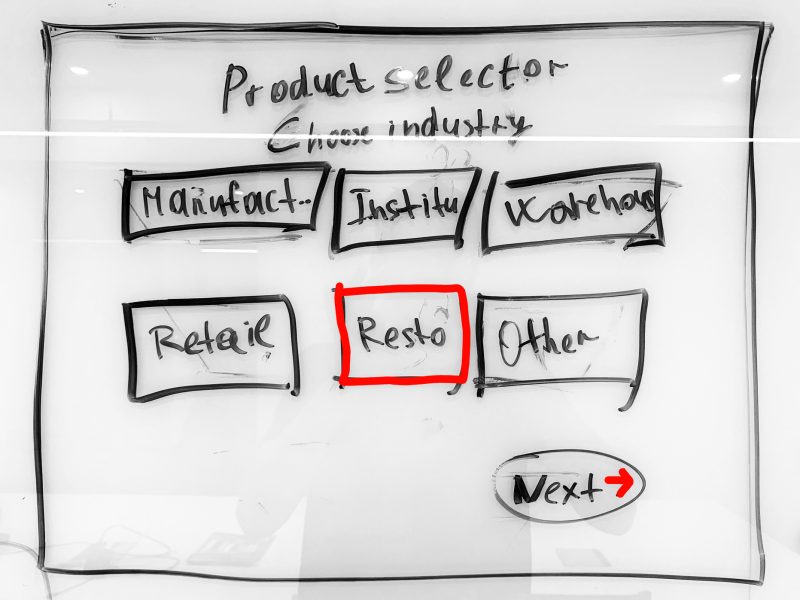 Product Selector UX Whiteboarding